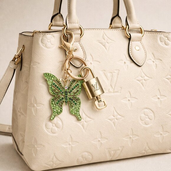 Louis Vuitton Accessories - Authentic Louis Vuitton Gold Padlock & Key 🔒 LV Bag Charm w/ Unbranded Keychain